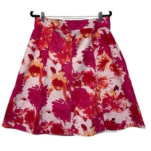 Cato Linen Blend Floral Print A-Line Midi Skirt - Size 16‎